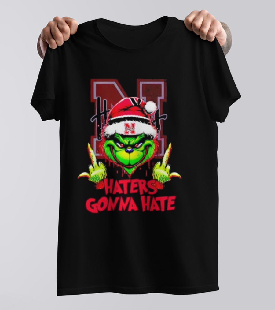 Nebraska Cornhuskers Grinch Haters Gonna Hate T-Shirt