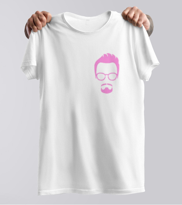 Goatee Pink Hair And Glasses T-Shirt
