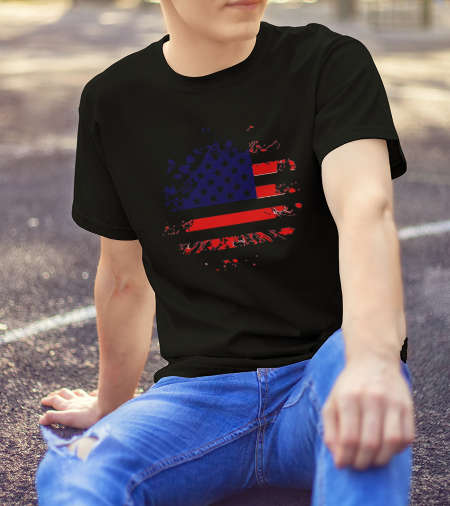 American Flag Grunge T-Shirt