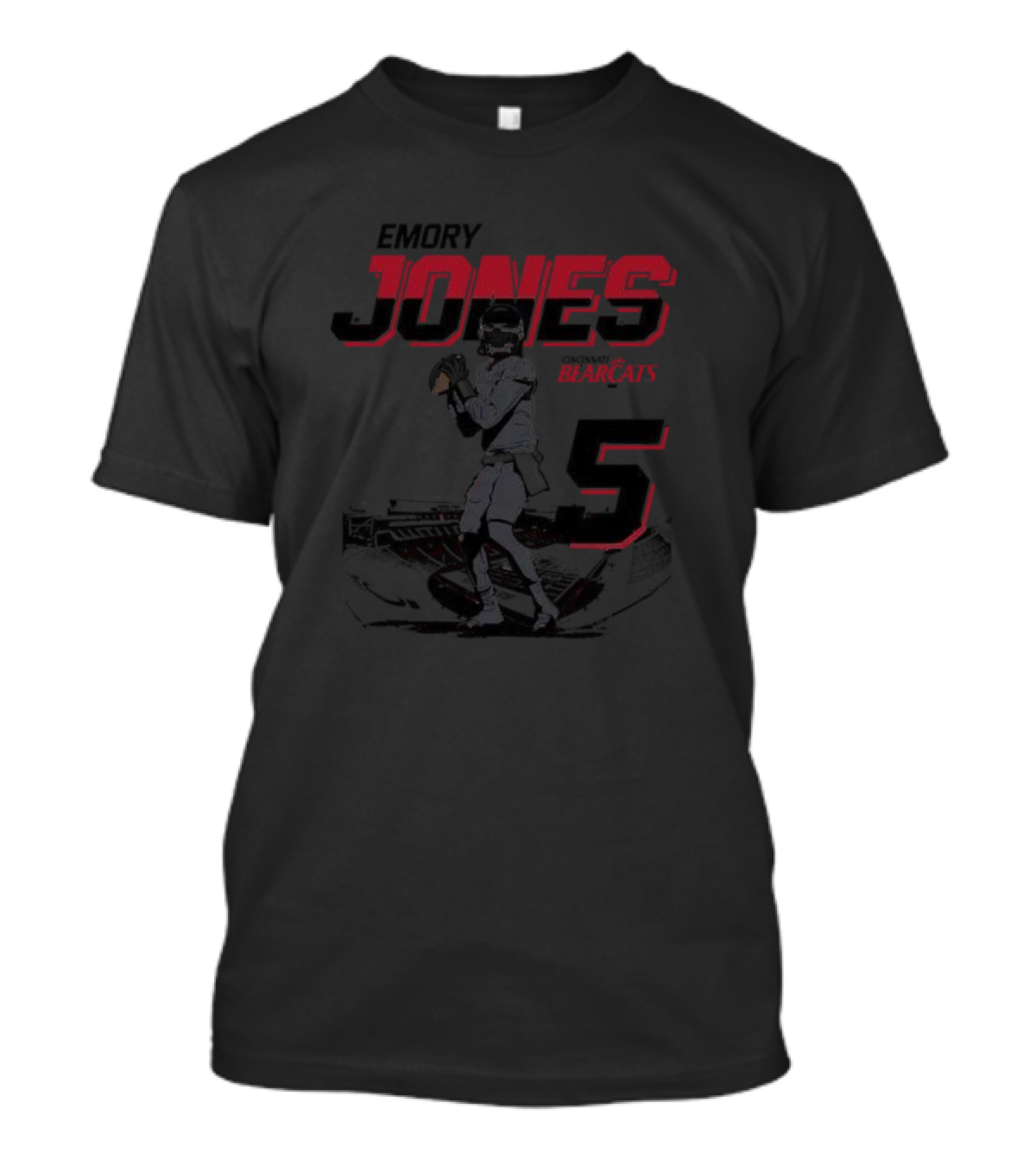 Emory Jones Cincinnati Bearcats Stadium 5 T-Shirt