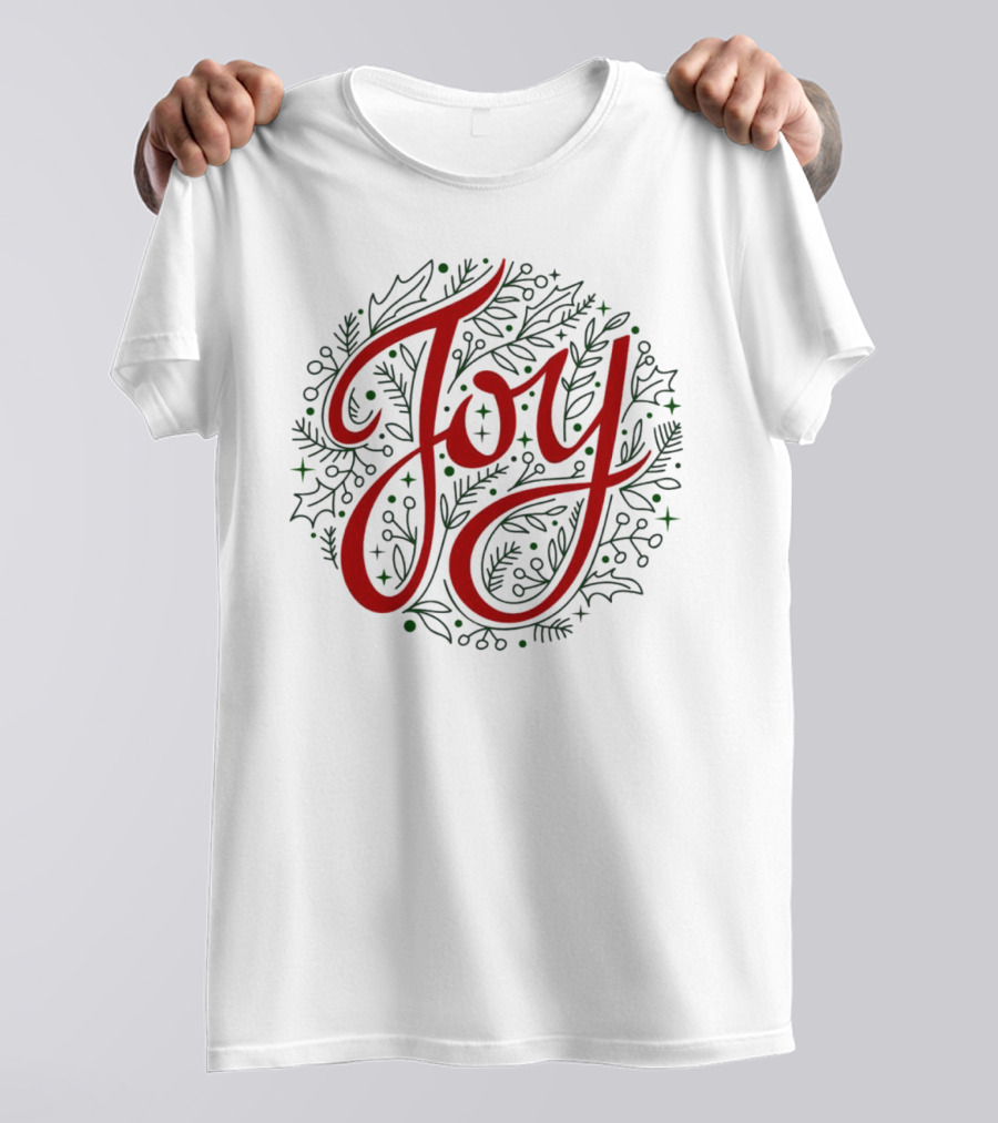 Joy Christmas Pine Trees T-Shirt