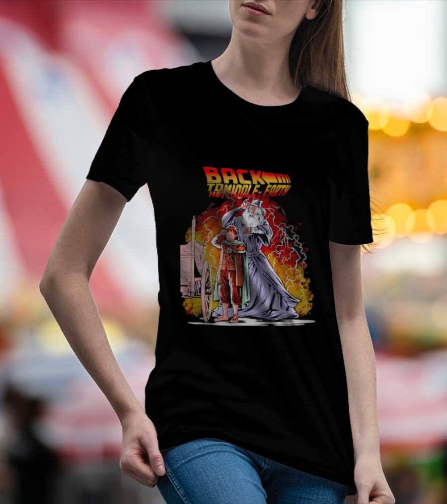 Back To The Middle-Earth Men's Time Travel Adventure Fusion T-Shirt
