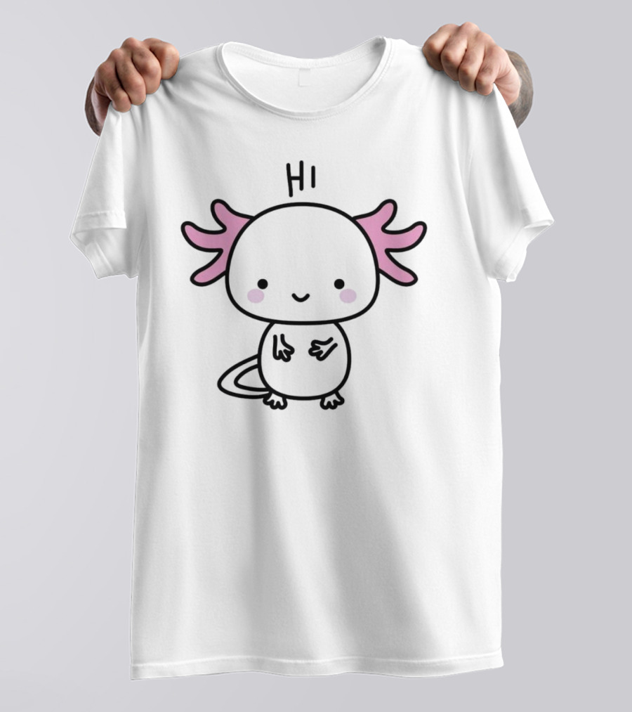 Axolotl Hi Meme Cute Character T-Shirt