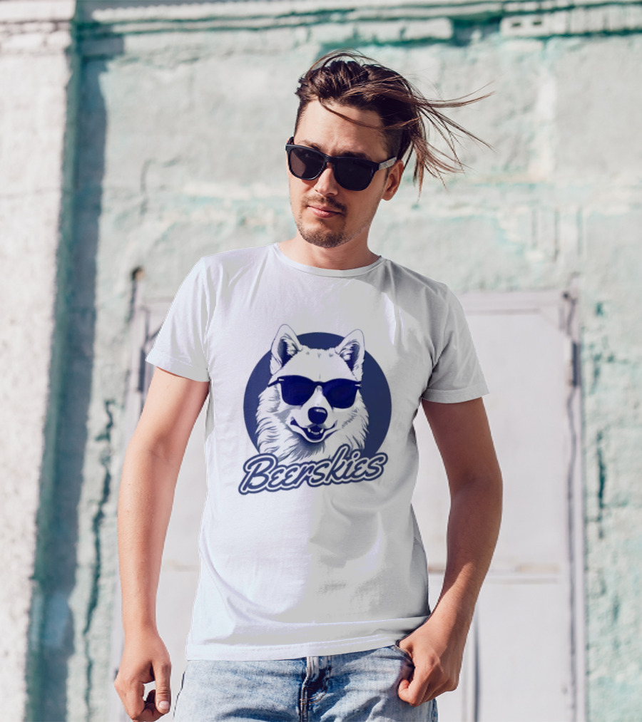 Beerskies Dog With Sunglasses T-Shirt