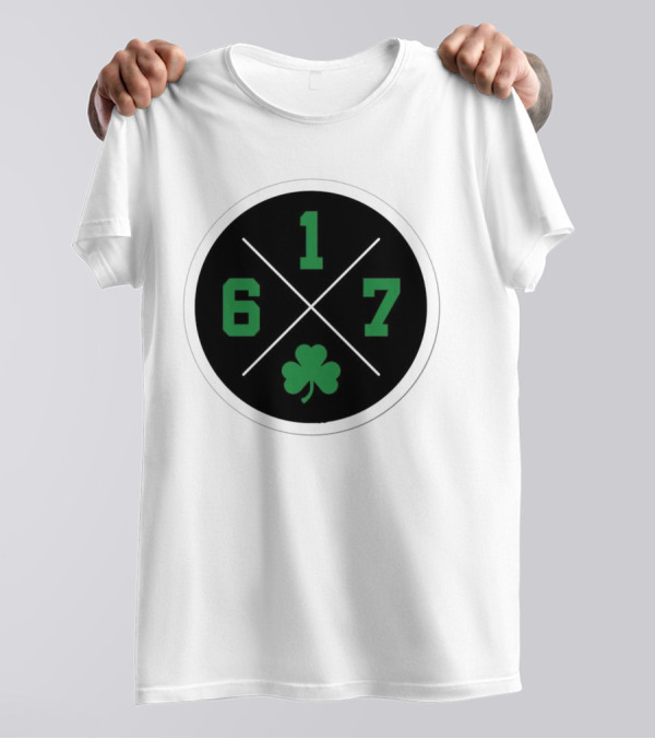 Boston Celtics 617 Shamrock Emblem Circle T-Shirt