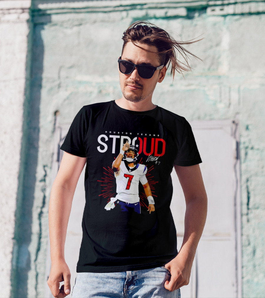 Houston Texans Cj Stroud #7 Signature Visionary Leader T-Shirt