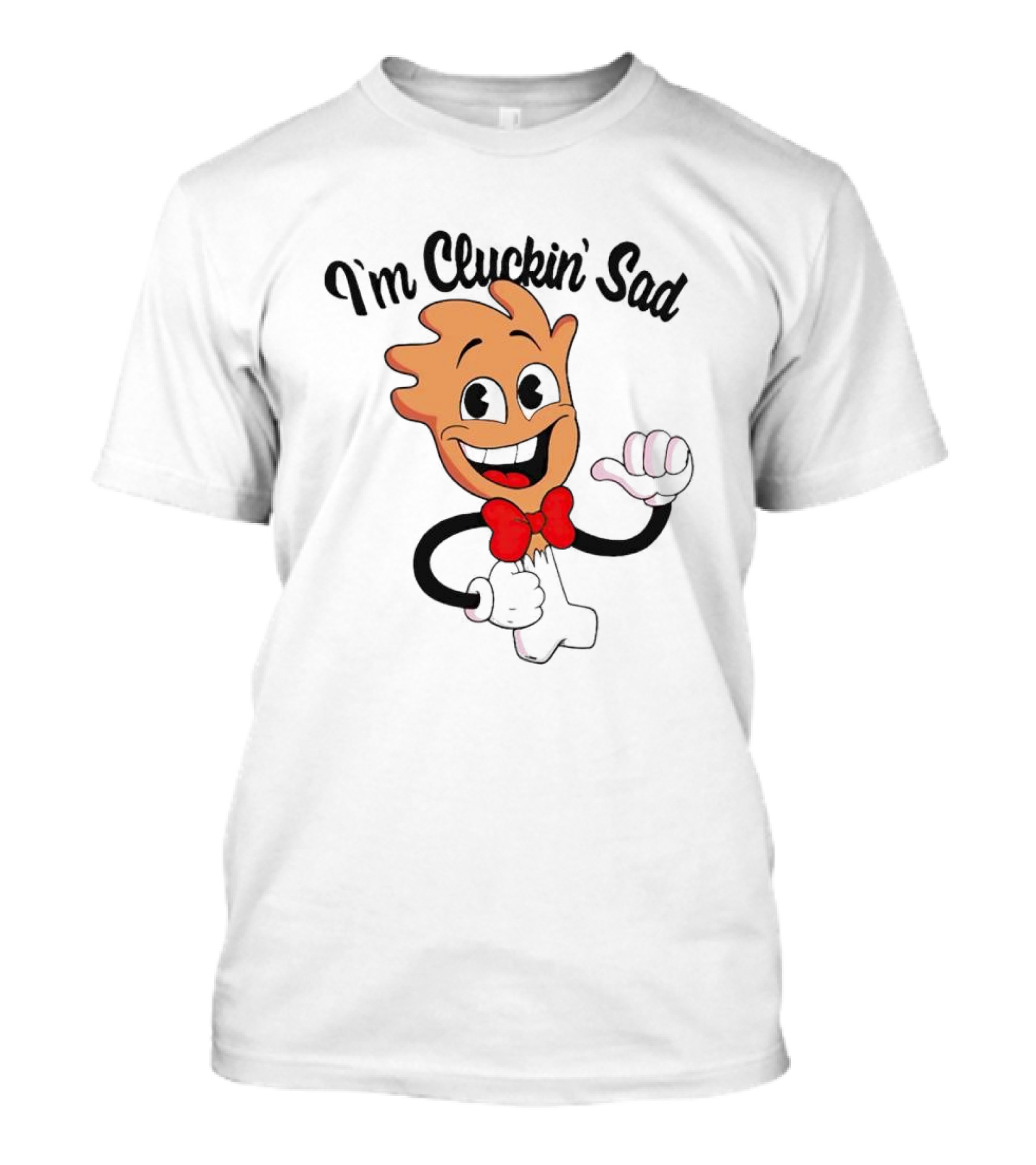 Drumstick I’m Cluckin’ Sad Retro Cartoon Character T-Shirt
