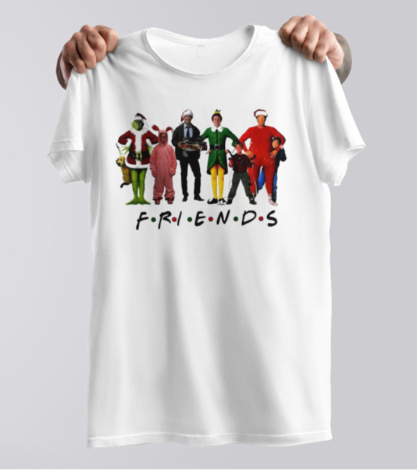 Friends Movie Character Holiday Mashup T-Shirt