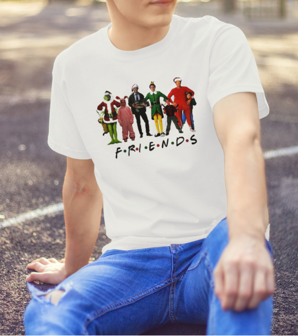Friends Movie Character Holiday Mashup T-Shirt