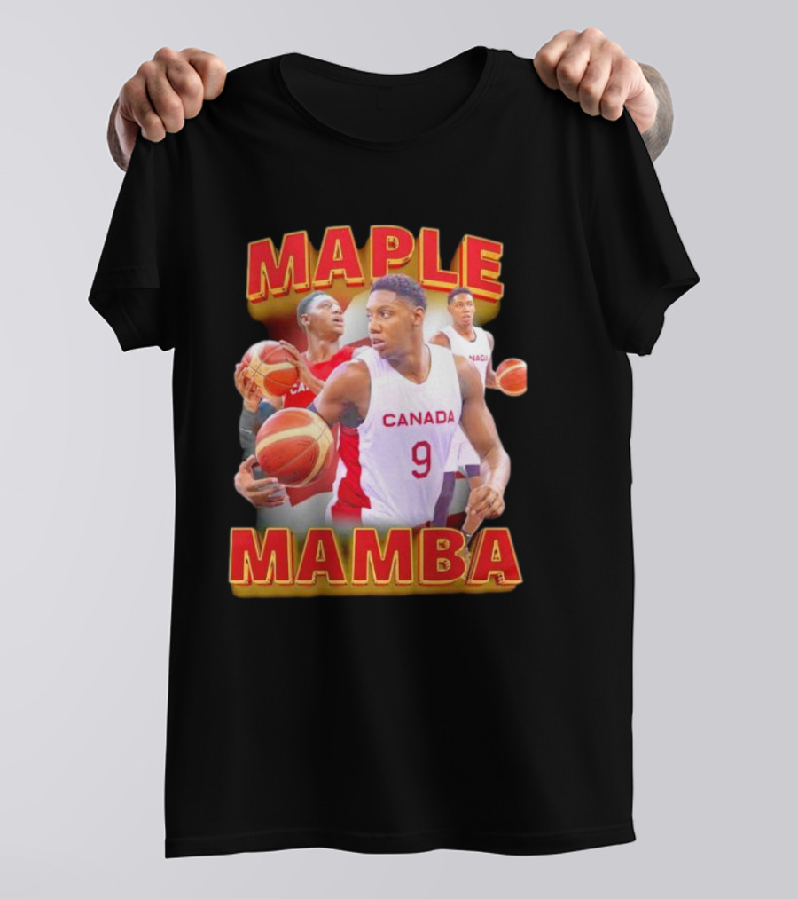 Maple Mamba Canada Basketball Player Number 9 T-Shirt