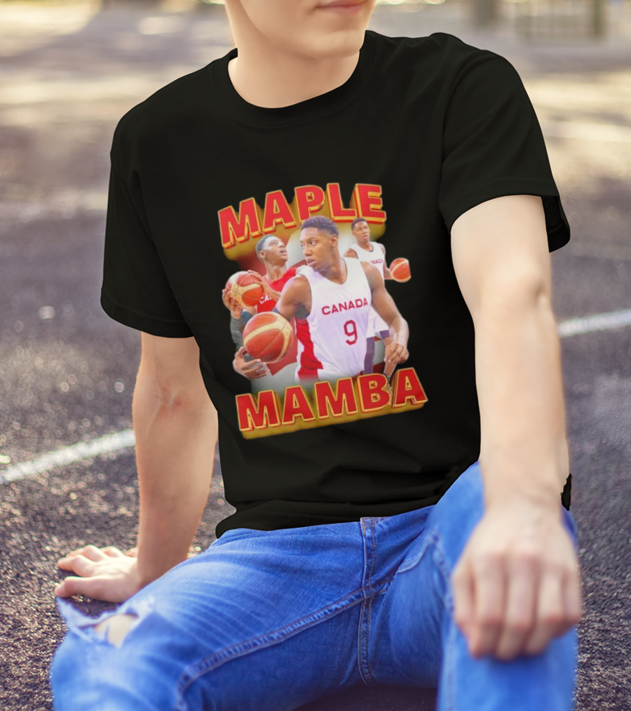 Maple Mamba Canada Basketball Player Number 9 T-Shirt