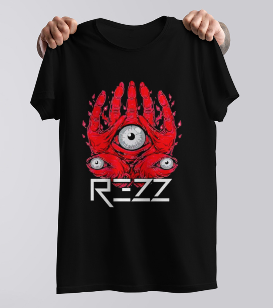 Rezz Men's Monster Inside With Red Hand And Eye T-Shirt