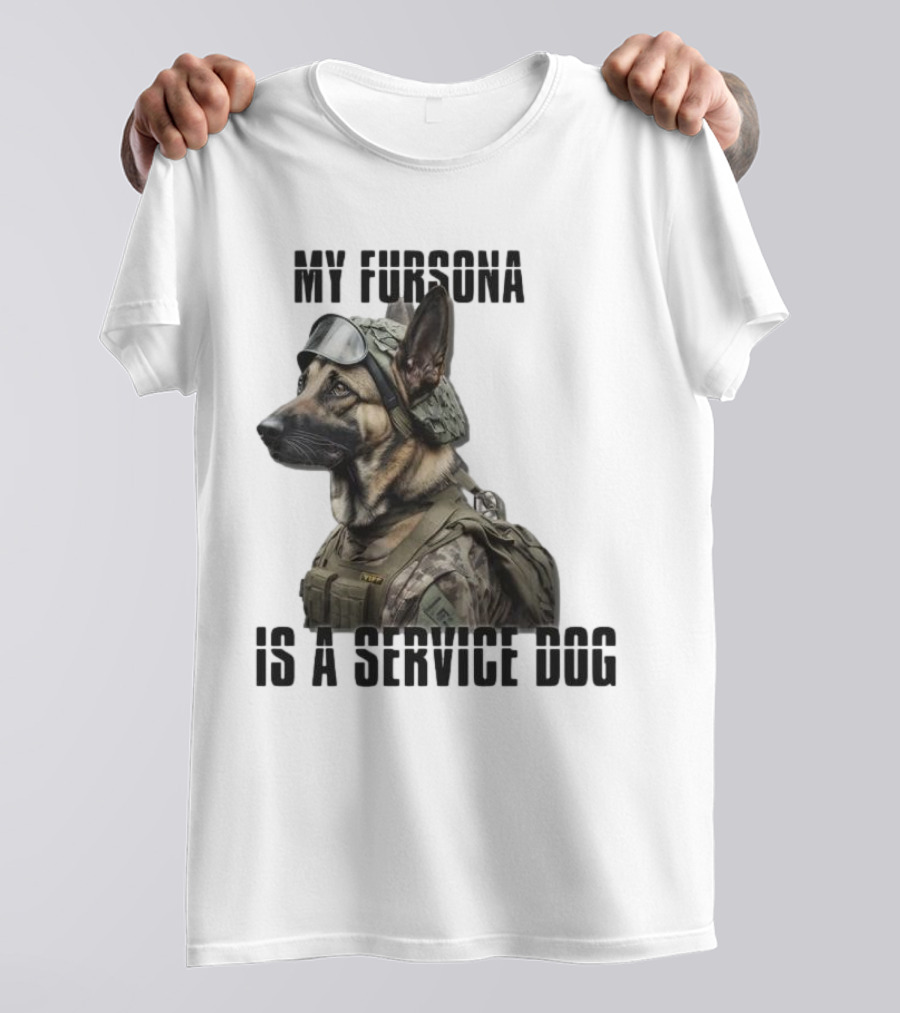 My Fursona Is A Service Dog In Tactical Gear T-Shirt