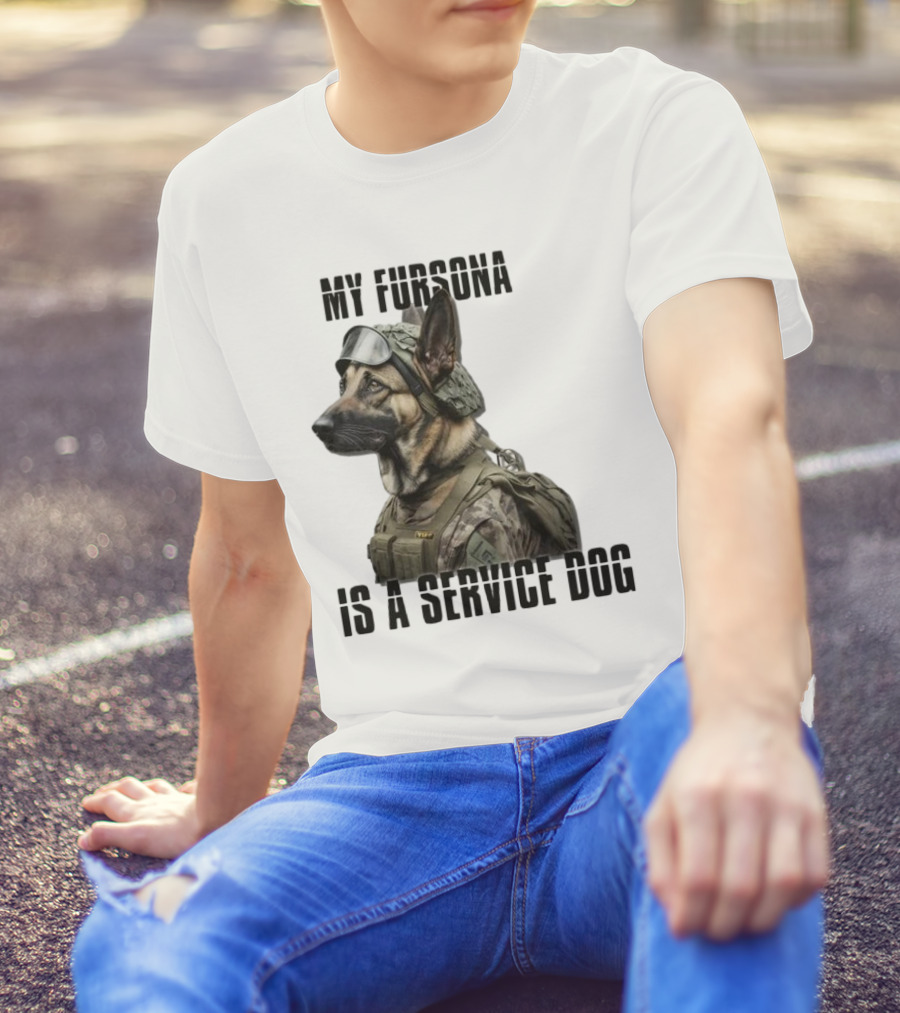 My Fursona Is A Service Dog In Tactical Gear T-Shirt