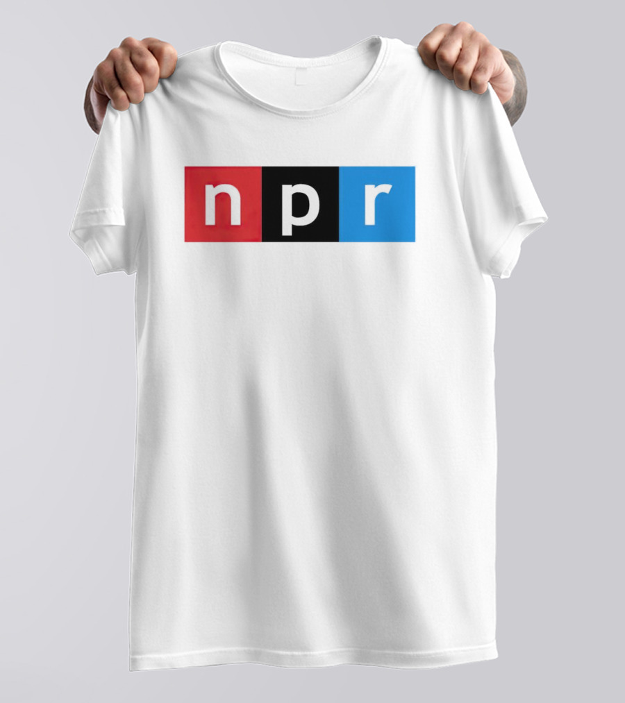 NPR Red Black Blue Iconic Logo Squares T-Shirt
