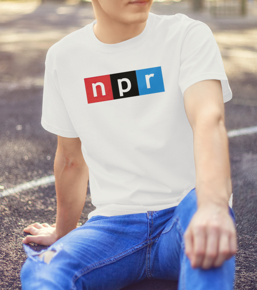 NPR Red Black Blue Iconic Logo Squares T-Shirt