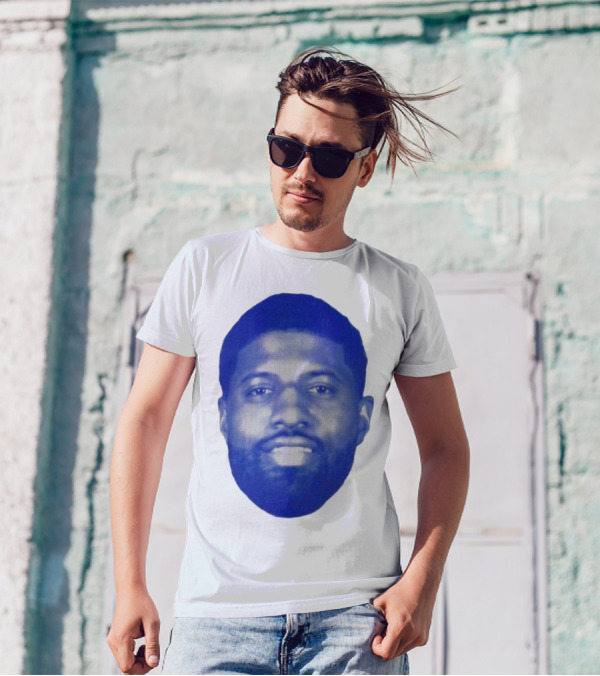 Paul George Blue Halftone Face T-Shirt