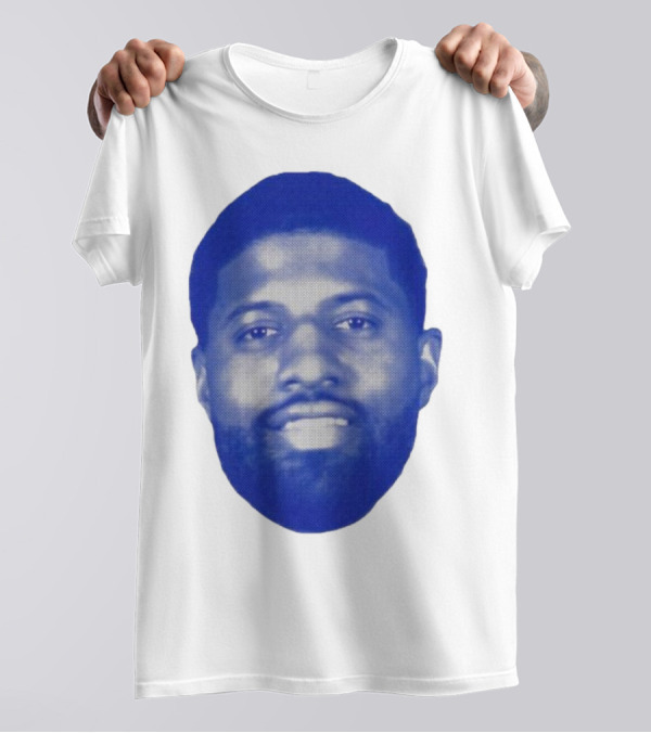 Paul George Blue Halftone Face T-Shirt