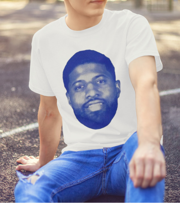 Paul George Blue Halftone Face T-Shirt