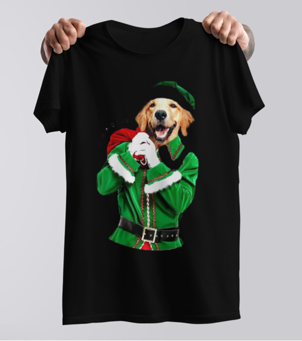 Charlie Personalized Santa Dog Christmas T-Shirt