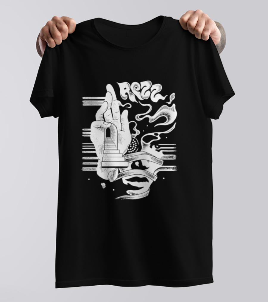 Rezz Perception Hand Staircase And Psychedelic Elements T-Shirt