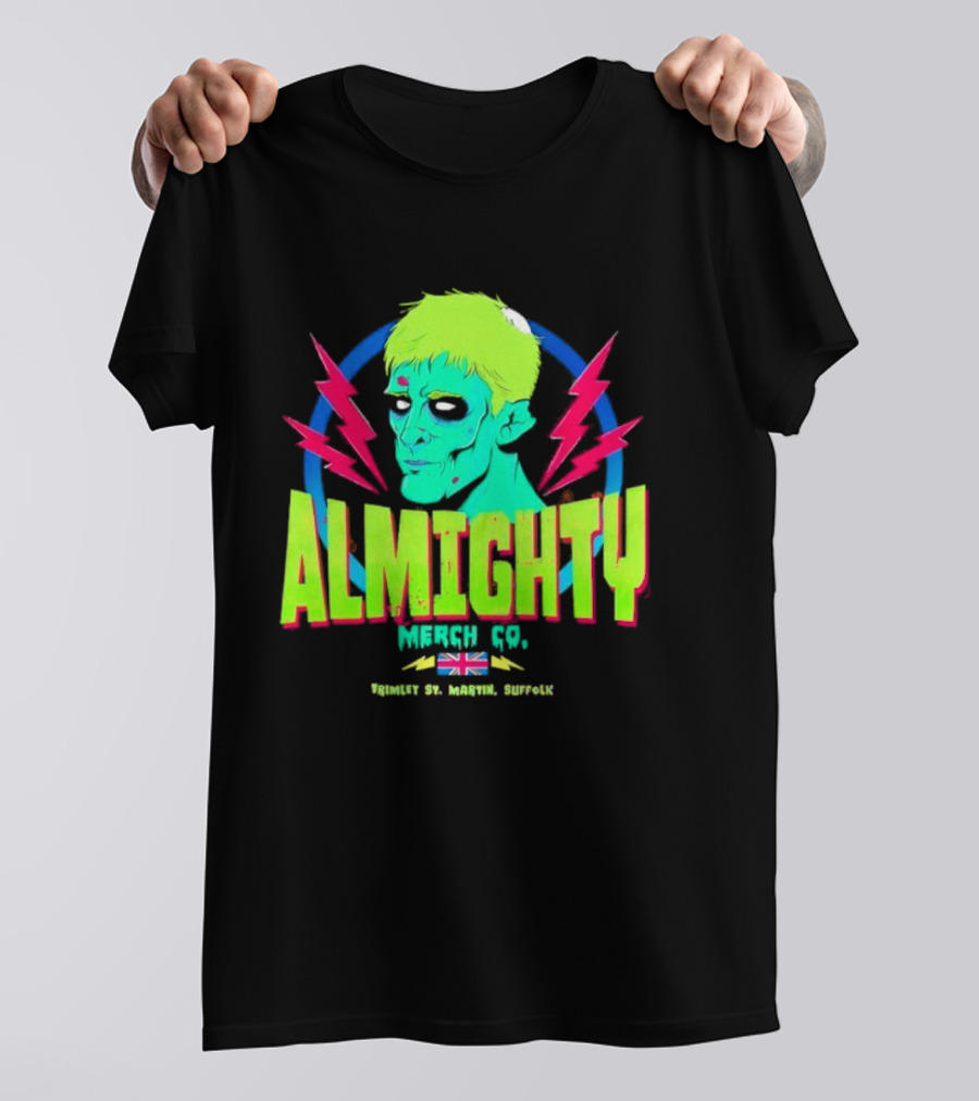 Almighty Merch Co. Frankenstein Illustration Trimley St. Martin Suffolk T-Shirt