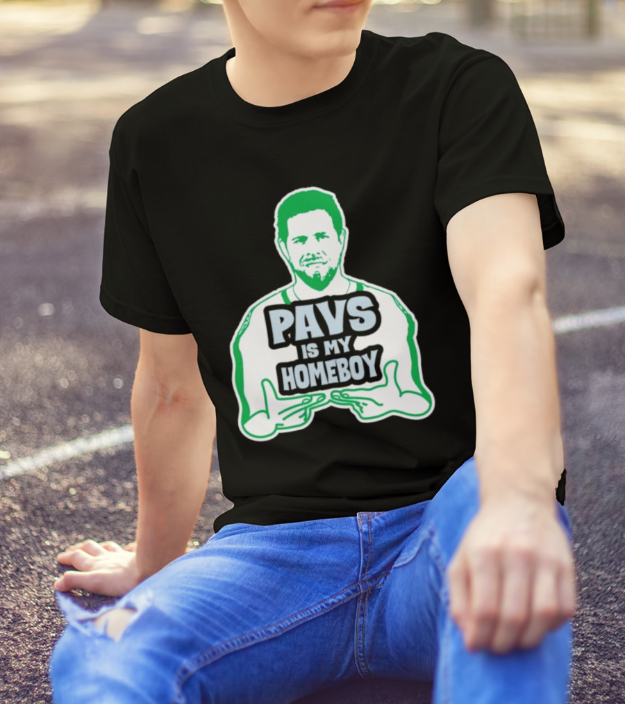 Dallas Stars Pavs Is My Homeboy Green And White T-Shirt