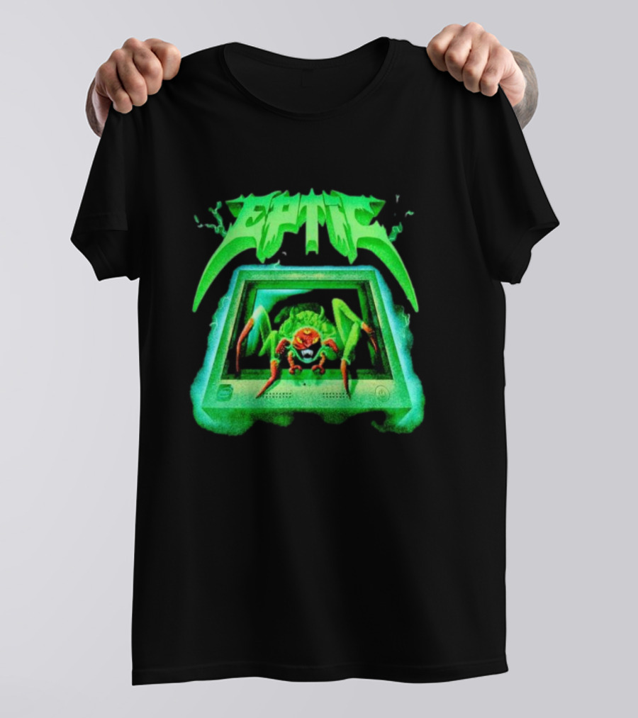 Eptic Interweb Vintage Spider On Screen T-Shirt