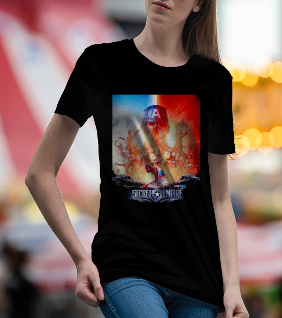 Marvel Secret Empire Captain America A Hydra Battle With Spider-Man And Avengers T-Shirt