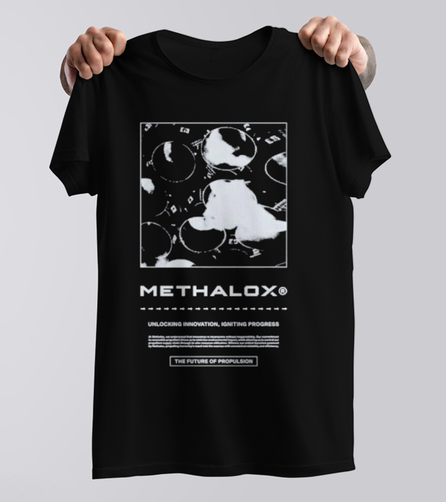 Methalox The Future Of Propulsion Unlocking Innovation, Igniting Progress T-Shirt