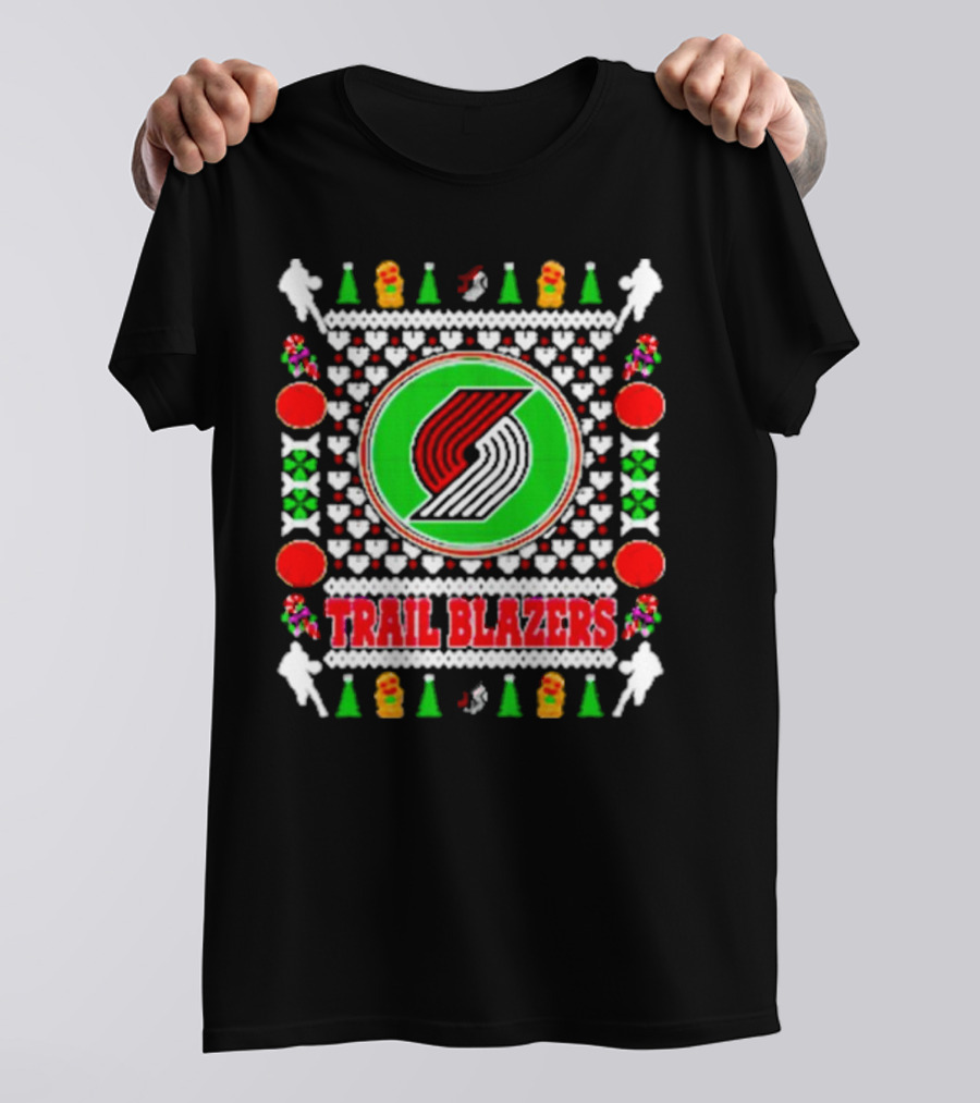 Portland Trail Blazers Merry Christmas NBA Basketball Ugly T-Shirt