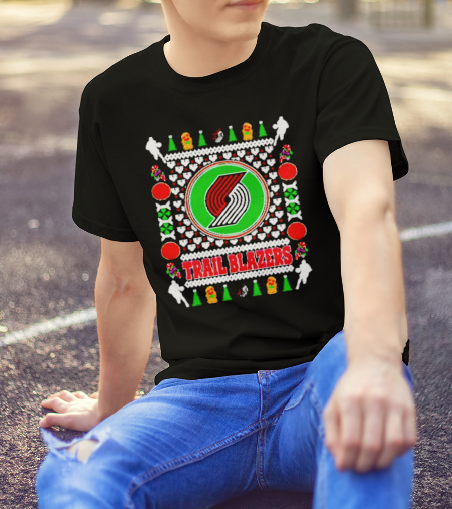 Portland Trail Blazers Merry Christmas NBA Basketball Ugly T-Shirt