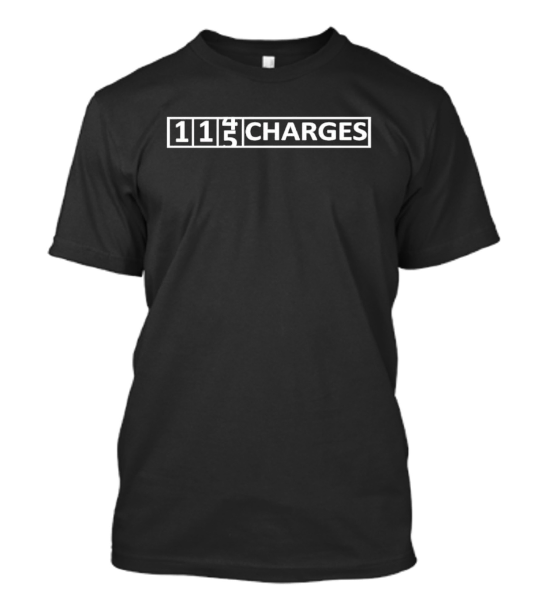 115 Charges Block Lettering Text T-Shirt