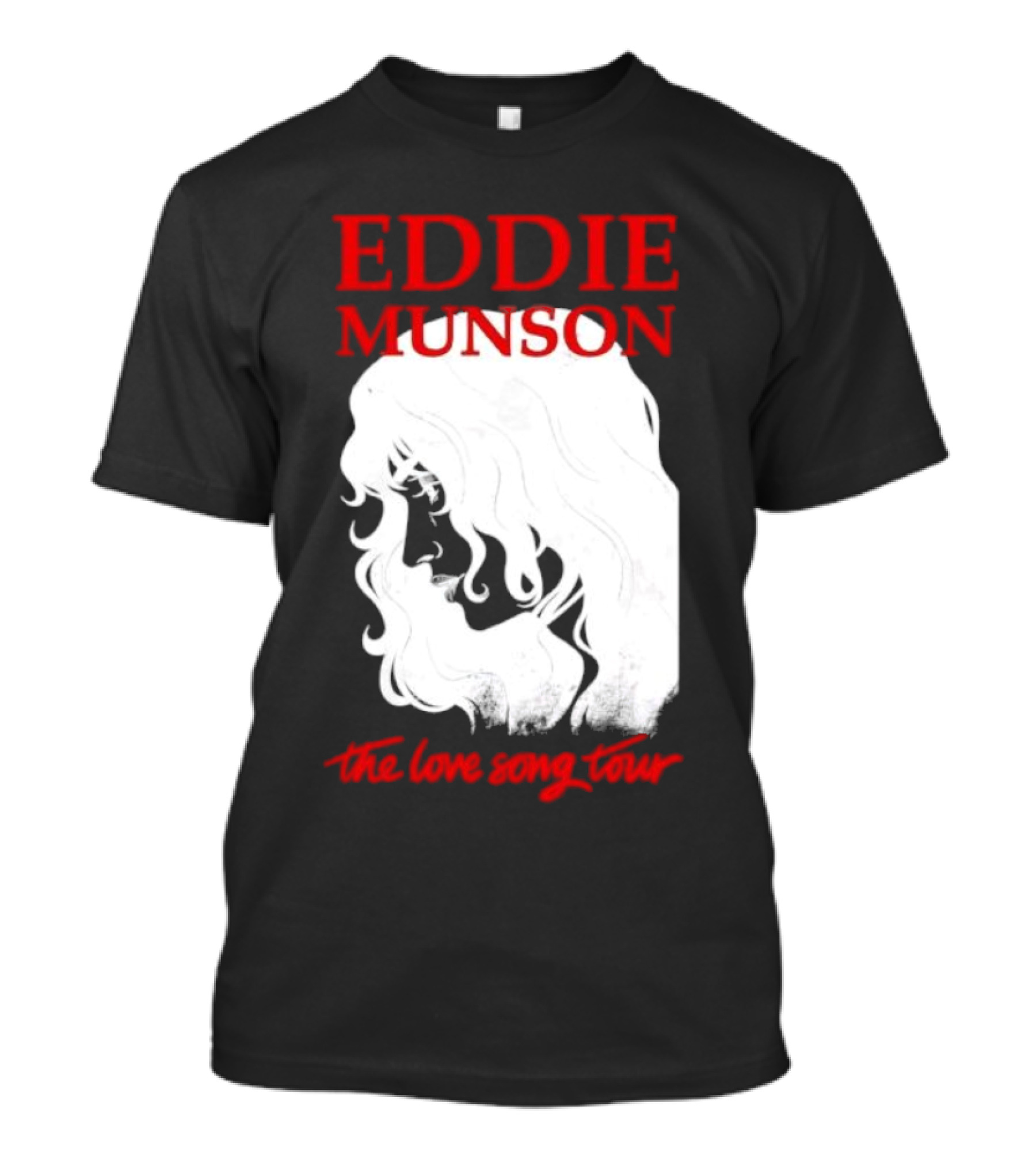 Eddie Munson The Love Song Tour Silhouette Portrait In T-Shirt