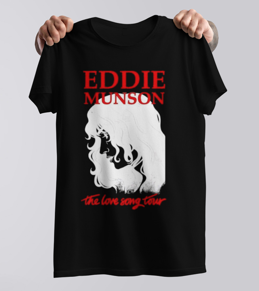 Eddie Munson The Love Song Tour Silhouette Portrait In T-Shirt