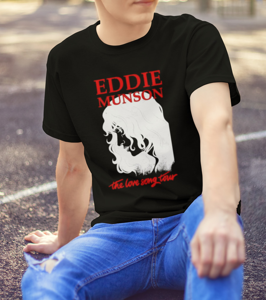 Eddie Munson The Love Song Tour Silhouette Portrait In T-Shirt
