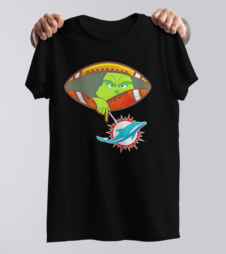 Grinch Ew Miami Dolphins Football T-Shirt