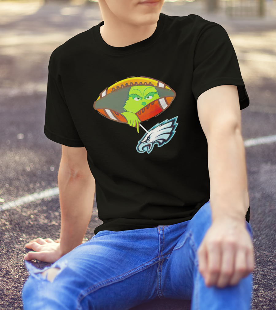 Grinch Ew Philadelphia Eagles Football T-Shirt