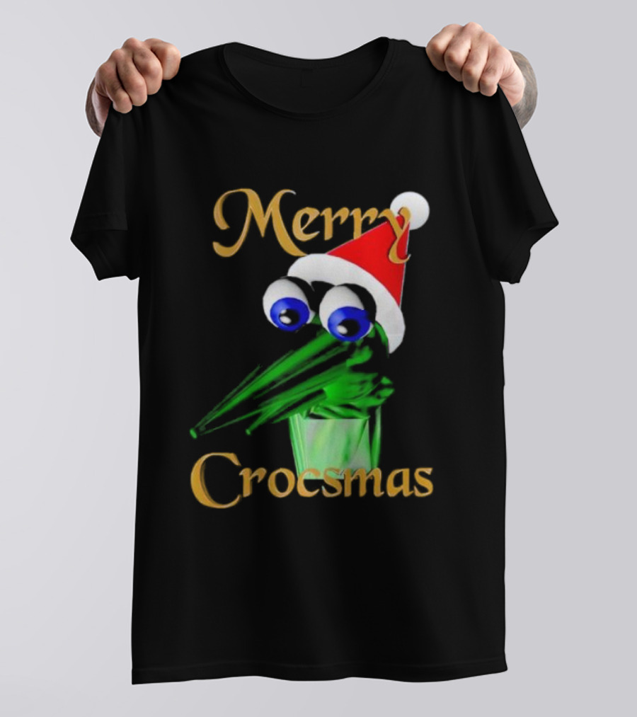 Merry Crocsmash Kekcroc Christmas Santa Hat T-Shirt
