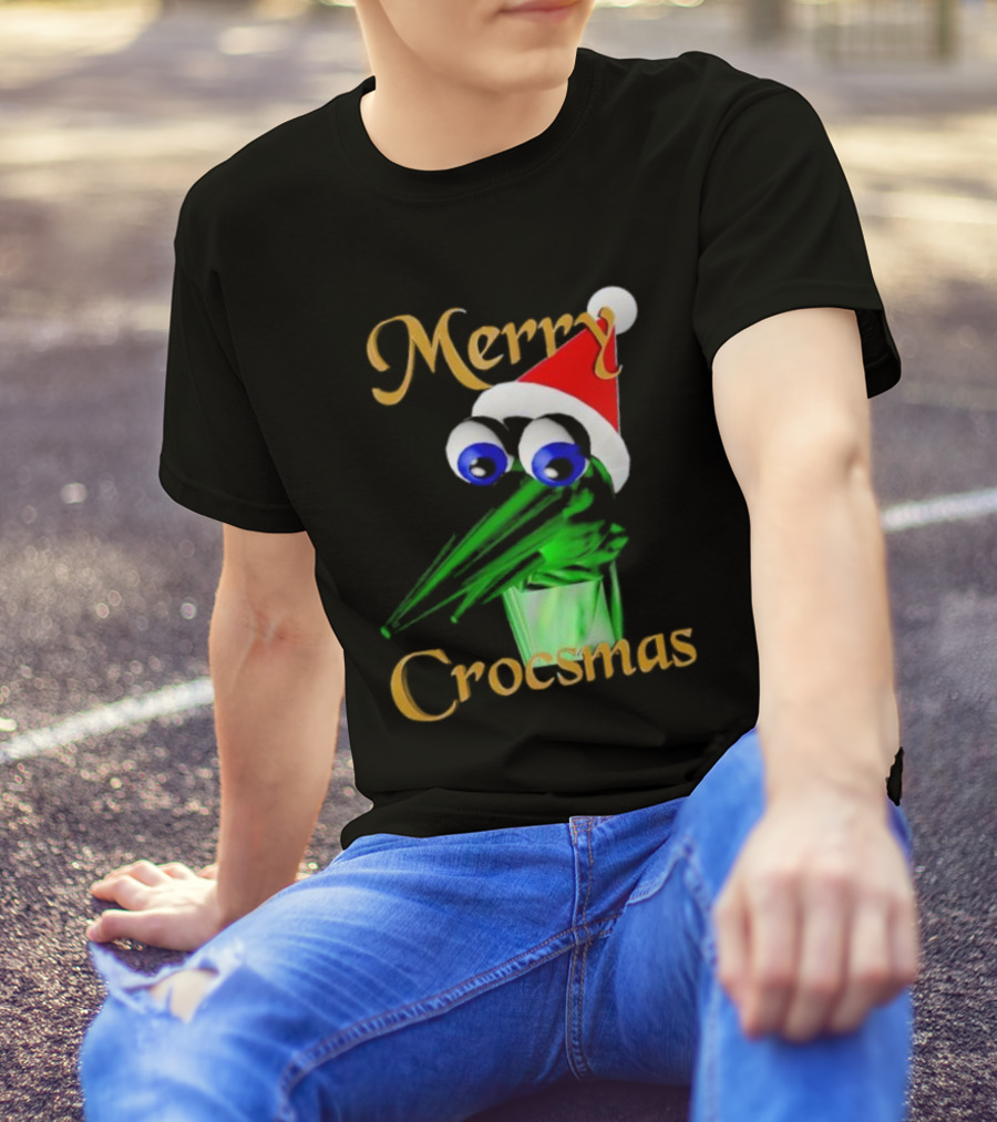 Merry Crocsmash Kekcroc Christmas Santa Hat T-Shirt