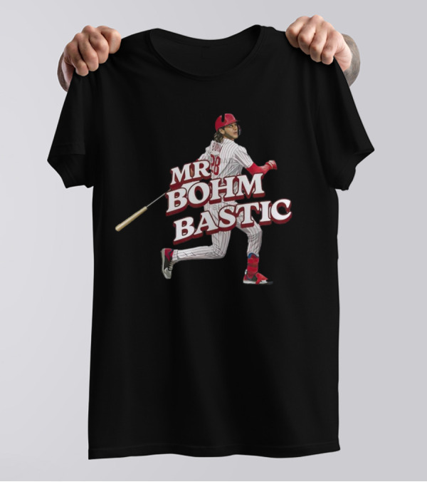 Mr Bohm-Bastic Philadelphia Phillies Baseball Player Action Pose T-Shirt