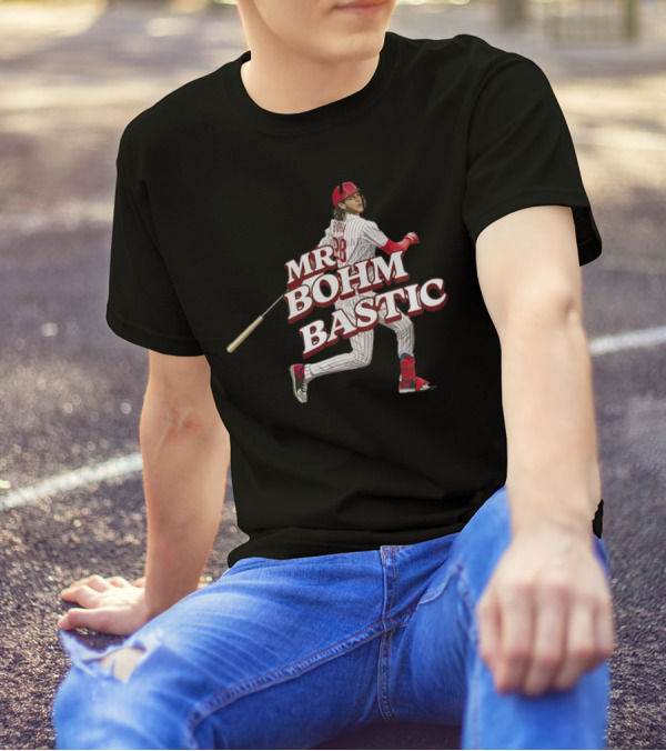 Mr Bohm-Bastic Philadelphia Phillies Baseball Player Action Pose T-Shirt