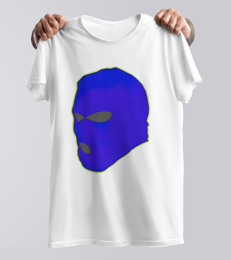 Seahawks Ski Mask Hoodie Graphic Blue Outline T-Shirt