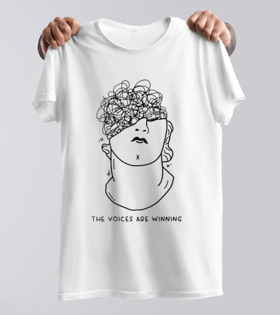 The Voices Are Winning Scribble Head T-Shirt