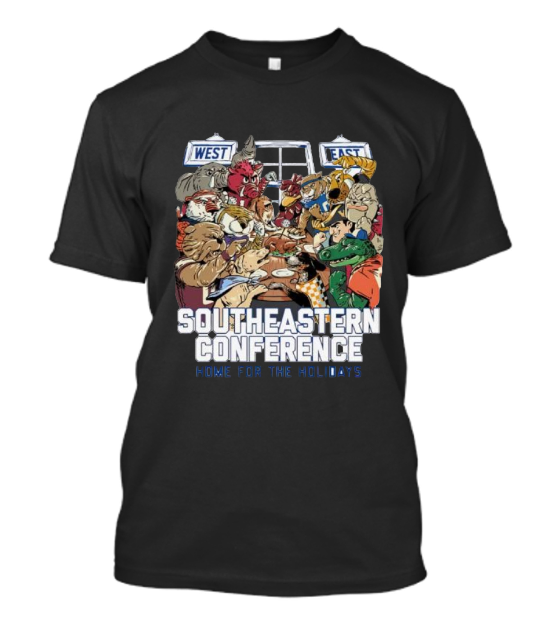 West East Southeastern Conference Home For The Holidays Gathering T-Shirt