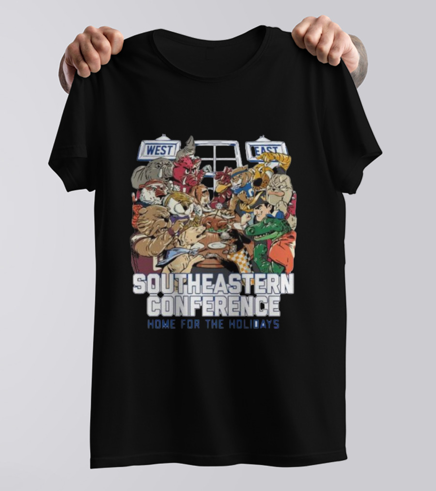 West East Southeastern Conference Home For The Holidays Gathering T-Shirt