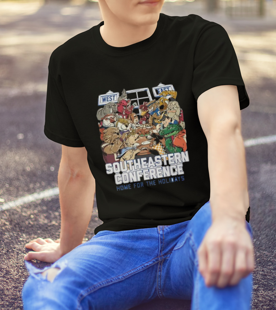 West East Southeastern Conference Home For The Holidays Gathering T-Shirt