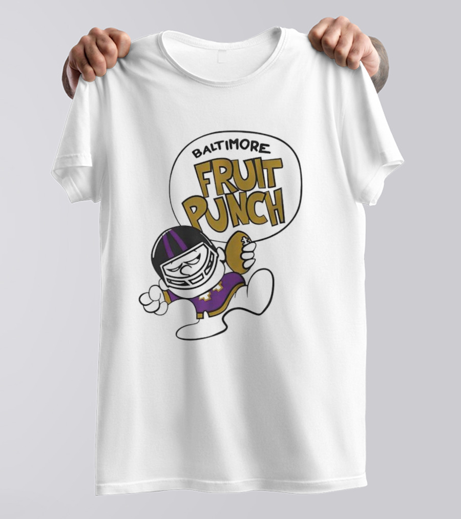 Baltimore Fruit Punch Football Character Purple And Gold T-Shirt