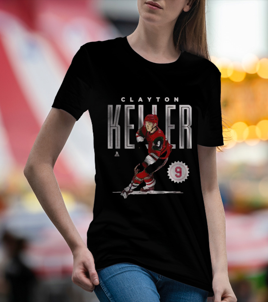 CLAYTON KELLER ARIZONA NUMBER 9 HOCKEY PLAYER T-Shirt