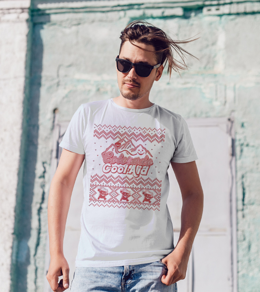 Colorado Cool-Aid Festive Sweater Design With Mountains And Smiling Pitcher T-Shirt